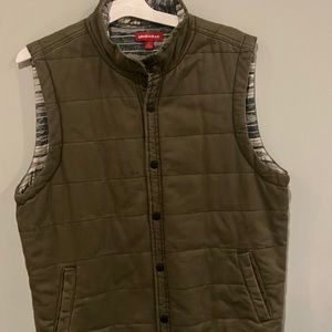 Vintage green canvas vest size large.